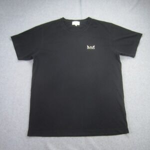 MAEL T Shirt Mens Medium Black Embroidered Monster Face Angry Eyes Streetwear